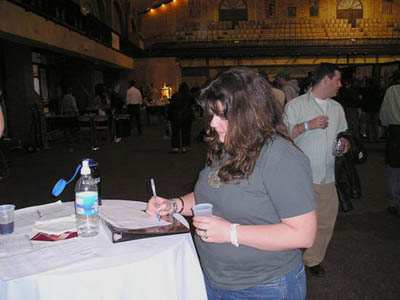 Danielle taking notes