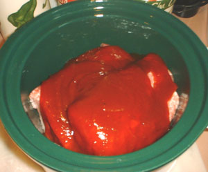 Adding the sauce